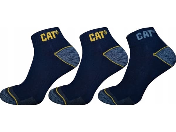 Men's short work socks CAT ZCM0570, gray, 39/42, 3 pairs