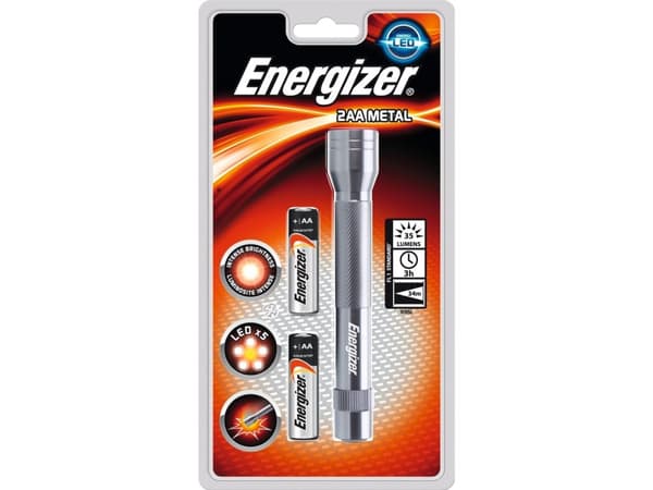 Energizer 7638900340419, Käsikokoinen taskulamppu, Metallinen, 35 lm, 31 m, AA, 1,5 h