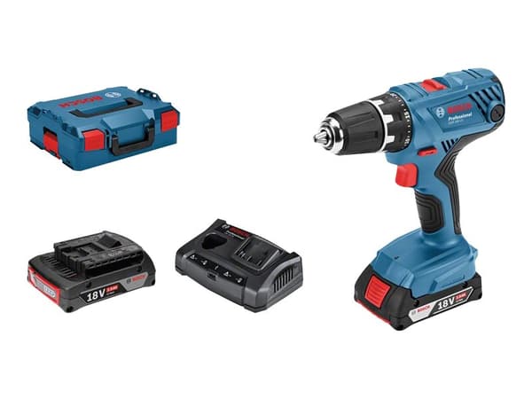 Bosch GSR 18V-21 Professional - Drill/driver - trådløs - 2 hastigheter - nøkkelfri borhylse 13 mm - 55 N·m - 2 batterier - 18 V - SOLO