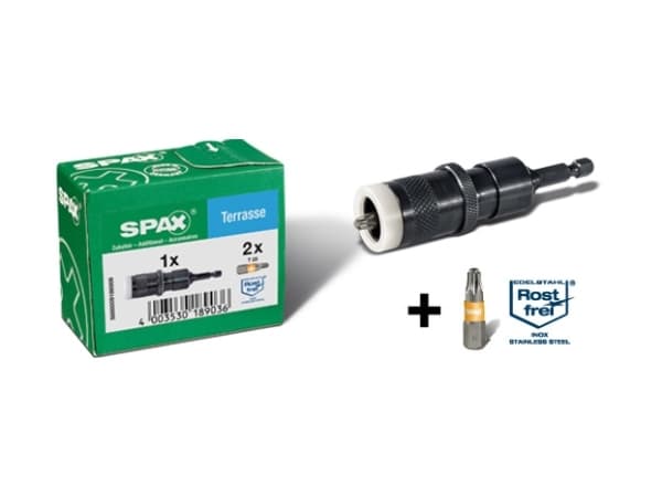 SPAX 5000009186909, Skruesetter, 1 stykker, Sekskantet, Sort, 25,4 / 4 mm (1 / 4"), 2 stykker