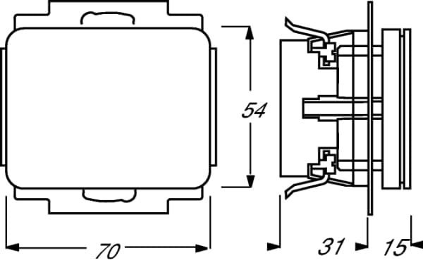 Busch-Jaeger 2018-0-1040, CEE 7/3, 2P+E, Hvid, 250 V, 16 A, 70 mm