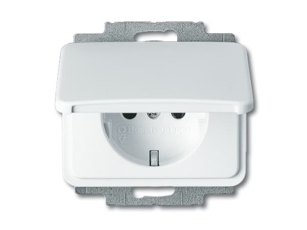 Busch-Jaeger 2018-0-1040, CEE 7/3, 2P+E, Hvid, 250 V, 16 A, 70 mm