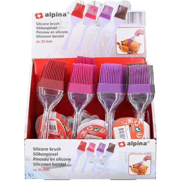 Alpina - silikonebørste til marinering af fade 21 cm (rød)