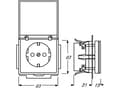 Miniatyrbild 2 av 3: Busch-Jaeger 2018-0-1487, CEE 7/3, 2P+E, silver, 250 V, 16 A, 63 mm