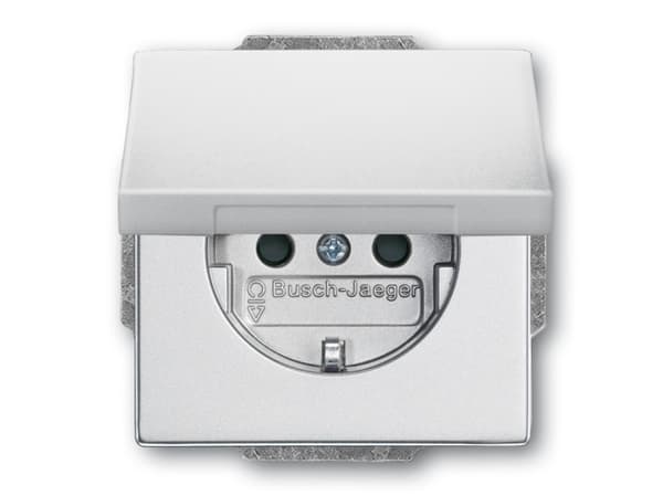 Busch-Jaeger 2018-0-1487, CEE 7/3, 2P+E, silver, 250 V, 16 A, 63 mm Silver