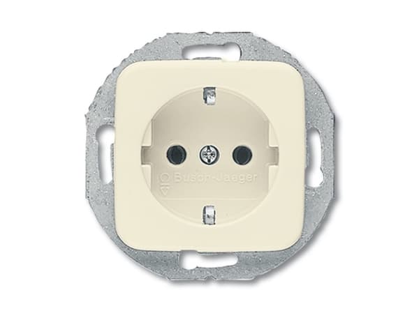Busch-Jaeger 2011-0-1342, CEE 7/3, 2P+E, Hvid, 250 V, 16 A, 71 mm