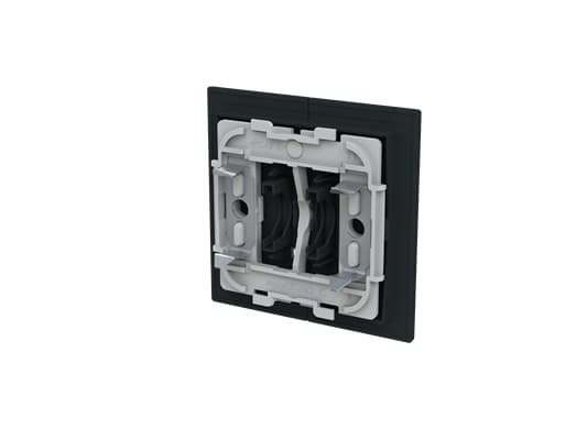 Busch-Jaeger 1785 K-45M, Black, Thermoplastic, Screwless, Busch-Jaeger, Matte, IP20