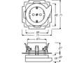 Pikkukuva 2 / 3: Busch-Jaeger 2011-0-2605, CEE 7/3, 2P+E, Valkoinen, 250 V, 16 A, 71 mm