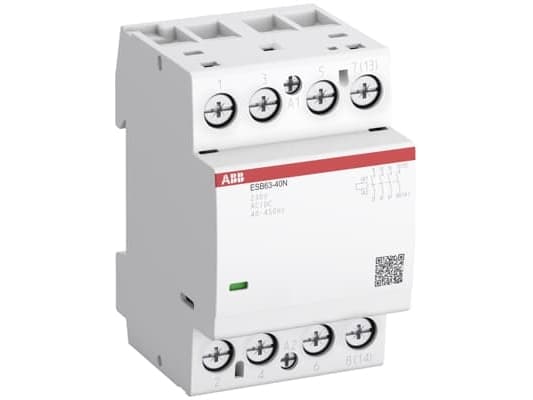 ABB ESB63-40N-01, Kontaktor, Hvid, IP20, Vekselstrøm/jævnstrøm, 54 mm, 65 mm