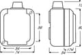 Pikkukuva 2 / 3: Busch-Jaeger 2083-0-0368, CEE 7/3, sininen, harmaa, IP44, 250 V, 16 A, 74 mm