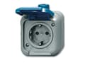Pikkukuva 1 / 3: Busch-Jaeger 2083-0-0368, CEE 7/3, sininen, harmaa, IP44, 250 V, 16 A, 74 mm