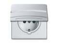 Pikkukuva 1 / 3: Busch-Jaeger 2064-0-0300, CEE 7/3, 2P+E, hopea, IP44, 250 V, 16 A