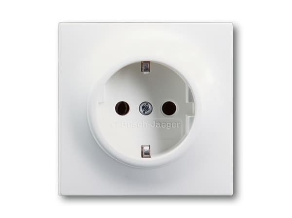 Busch-Jaeger 2011-0-3890, CEE 7/3, 2P+E, Hvid, 250 V, 16 A, 71 mm