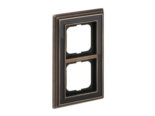Busch-Jaeger 1722-845, Black, Brass, Metal, Screwless, Busch-Jaeger, Matte, IP20