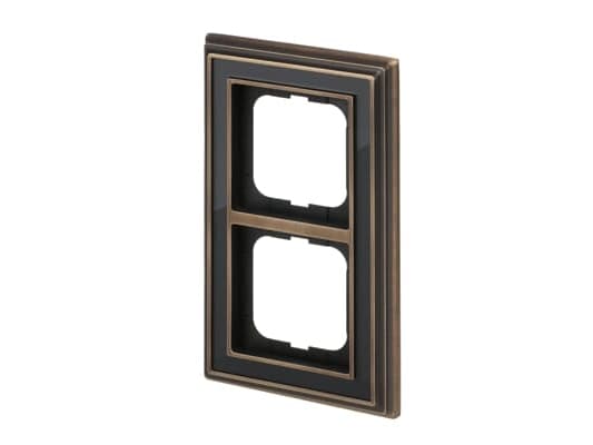 Busch-Jaeger 1722-845, Black, Brass, Metal, Screwless, Busch-Jaeger, Matte, IP20