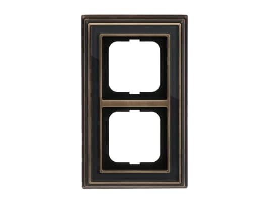 Busch-Jaeger 1722-845, Black, Brass, Metal, Screwless, Busch-Jaeger, Matte, IP20