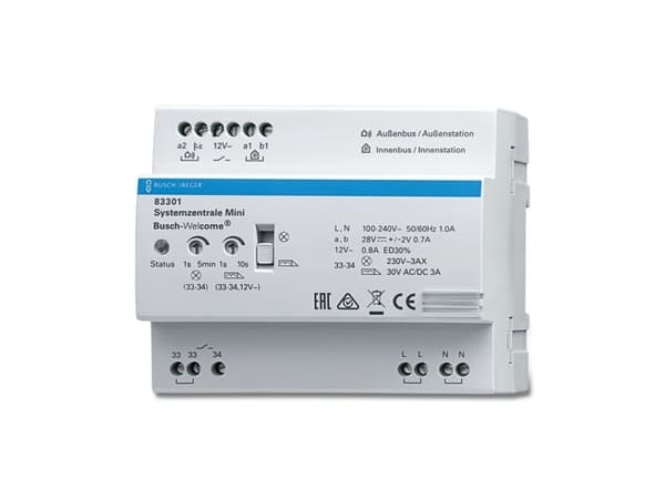 Busch-Jaeger 83301, IP20, CE, trådbunden, 19,6 W, 230 V, 50/60 Hz