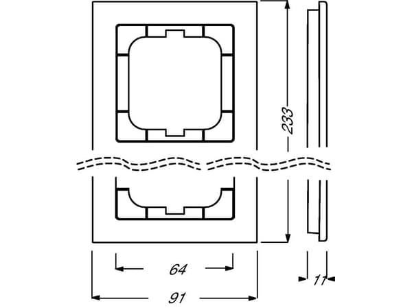 Busch-Jaeger 1754-0-4342, Röd, Busch-Jaeger, 91 mm, 233 mm, 1,1 cm