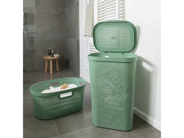 Curver / Keter CURVER INFINITY RECYCLED LAUNDRY BASKET 60L /Žalias