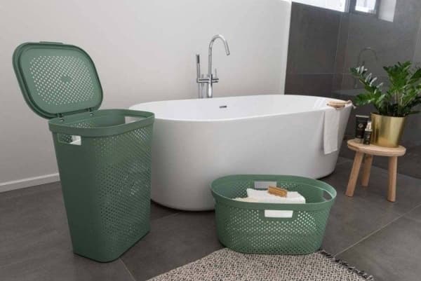 Curver / Keter CURVER INFINITY RECYCLED LAUNDRY BASKET 60L /Žalias
