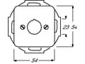 Miniatyrbild 2 av 3: Busch-Jaeger 1724-0-0210, Silver, Vit, Busch-Jaeger, 54 mm, 54 mm, 1 styck