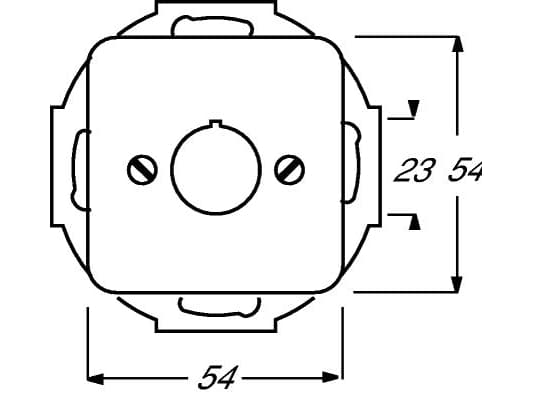 Busch-Jaeger 1724-0-0210, Silver, Vit, Busch-Jaeger, 54 mm, 54 mm, 1 styck