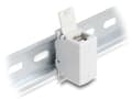 Miniatyrbilde 1 av 4: Delock RJ45-kobling Cat.6A hunn-til-hun med støvdeksel for DIN-skinnemontering grå