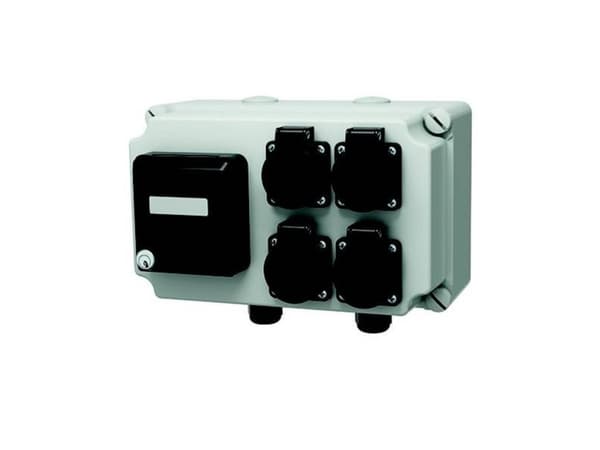 MENNEKES 25748, Typ F, Skruvar, Svart, Grå, Plast, IP44, 230 V