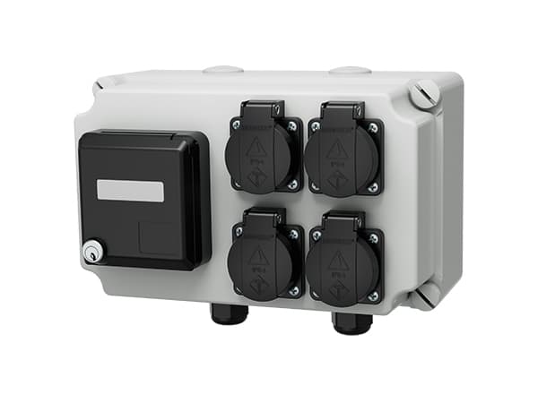 MENNEKES 25748, Typ F, Skruvar, Svart, Grå, Plast, IP44, 230 V