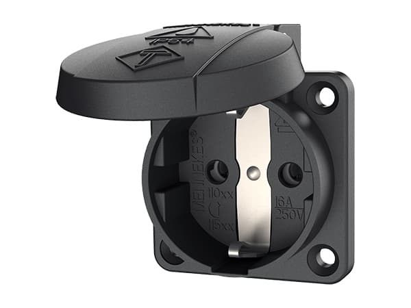 MENNEKES 11012, Tyyppi F, 2P+E, Musta, IP54, Universaali, 230 V