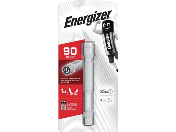 Energizer 7638900340419, Lommelykt, Metallisk, 35 lm, 31 m, AA, 1,5 timer