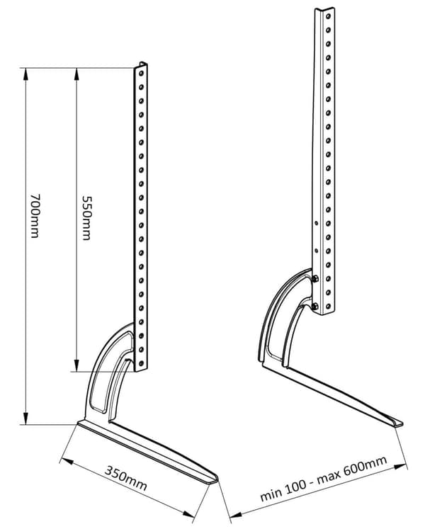 Universal stativ, ben til TV 32-70", MC-954