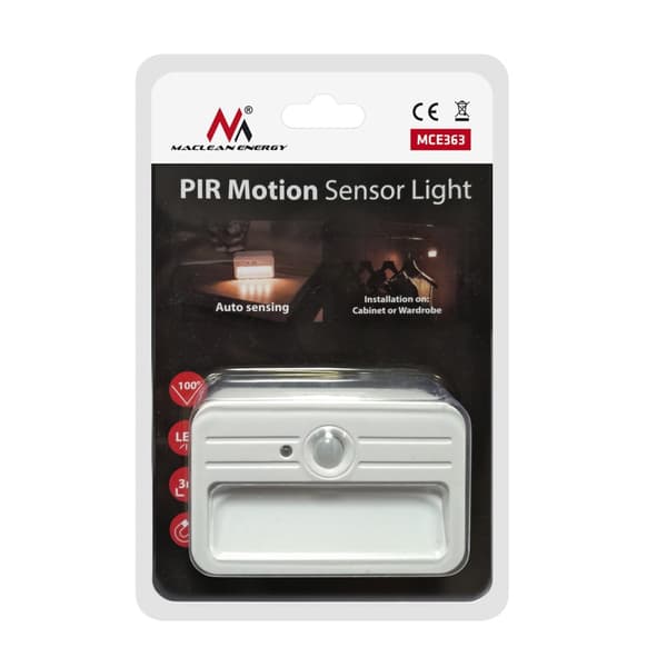 LED-trapplampa med rörelsesensor, temp. 4000K, 4 LED-lampor, räckvidd 3–4 m