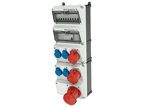 MENNEKES 950013, Typ F, 5P, Skruvar, Blå, Röd, Vit, Plast, IP44