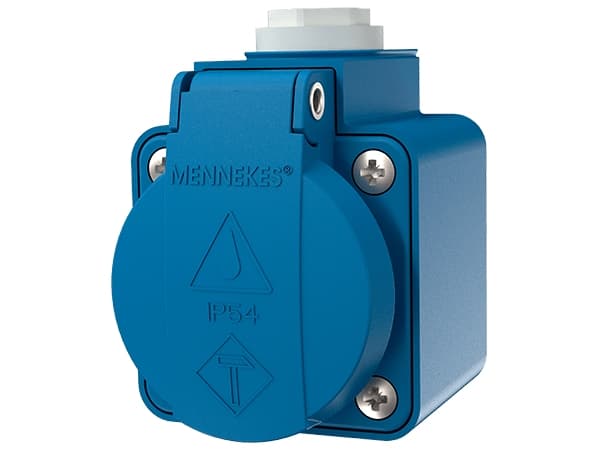 MENNEKES 10082, Typ F, 2P+E, Blå, IP44, Universal, 230 V