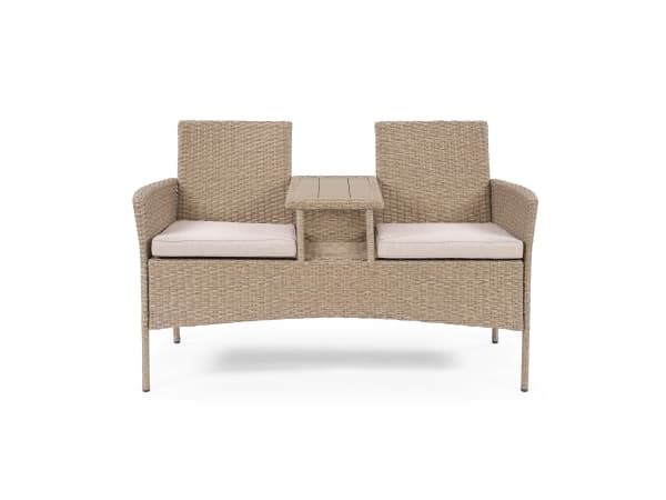 Nenurodyta_V Garden Bench Double With Cushions
