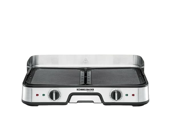 Rommelsbacher BBQ 2025, Black, Stainless steel, Freestanding, Stainless steel, 2 zone(s), Aluminium, 225 x 285 mm musta, Ruostumaton teräs