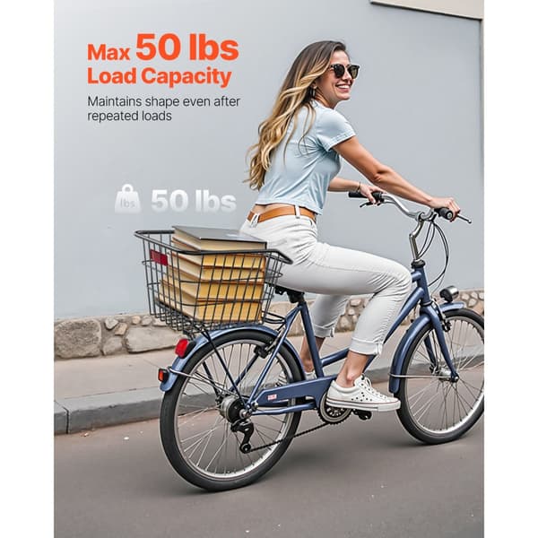Bakre Cykelkorg, Metalltråd Cykelkorg, med Reflekterande Bakljusskydd