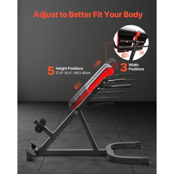 Romersk Stol Rygforlænger, Hyperextension Bænk, Multifunktionel, Justerbar, Perfekt til Fitness Træning