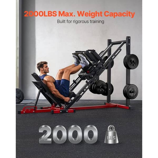 Benpress Hack Squat Combo Maskin, Justerbar Underkropp, Special Hemgymutrustning