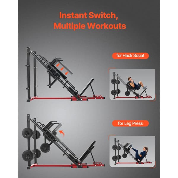 Benpress Hack Squat Combo Maskin, Justerbar Underkropp, Special Hemgymutrustning