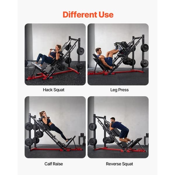 Benpress Hack Squat Combo Maskin, Justerbar Underkropp, Special Hemgymutrustning