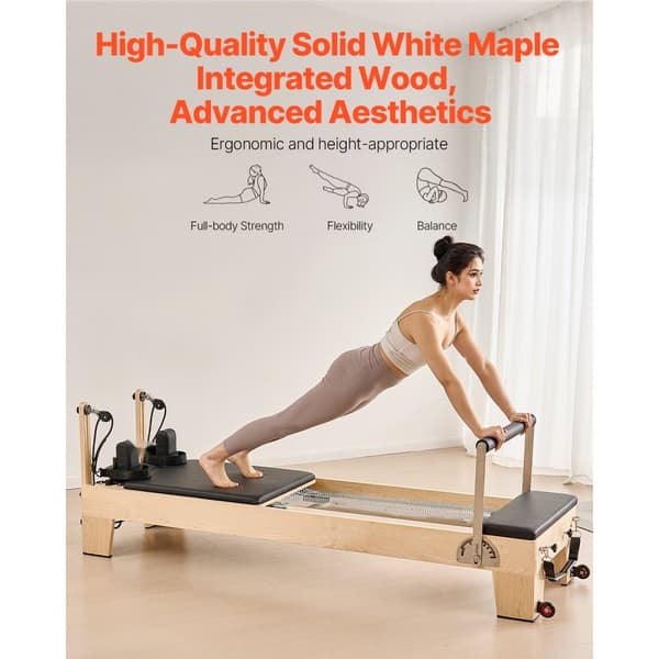 Pilates Reformer, Trä Pilatesmaskin, Hemmagym och Träningsutrustning av hög kvalitet