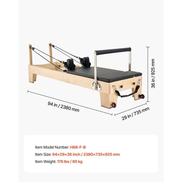 Pilates Reformer, Trä Pilatesmaskin, Hemmagym och Träningsutrustning av hög kvalitet