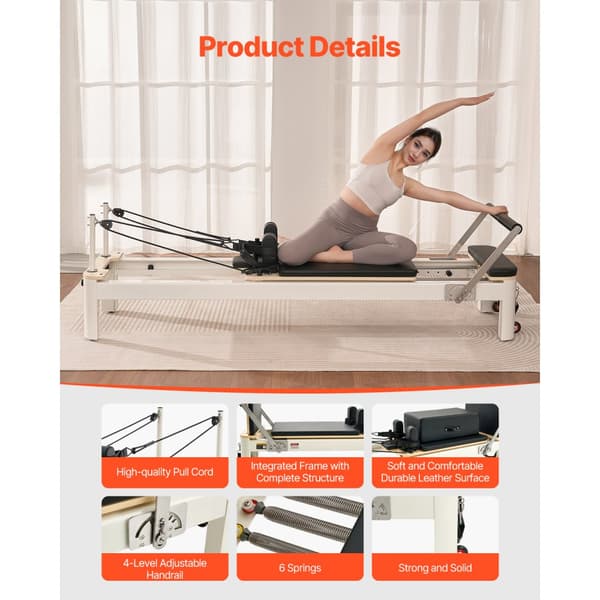 Pilates Reformer, Kotikuntosalilaite, Vastuksella, Korkealaatuinen Pilates-laitteisto
