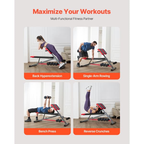 Romersk stol, Ryggförlängningsbänk, Hyperextension Multi-Justering, Hög hållbarhet, Bekväm Polstring