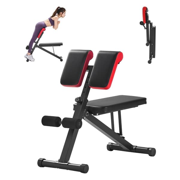 Romersk Stol Rygforlænger, Hyperextension Bænk, Justerbar og Foldbar til Gymnastiksal