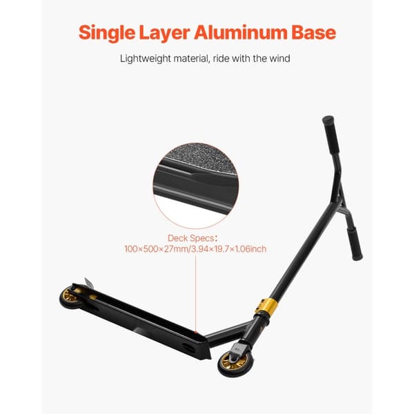 Stunt Scooter, Street Trick Scooter, til børn og voksne, letvægtsdæk, høj ydeevne