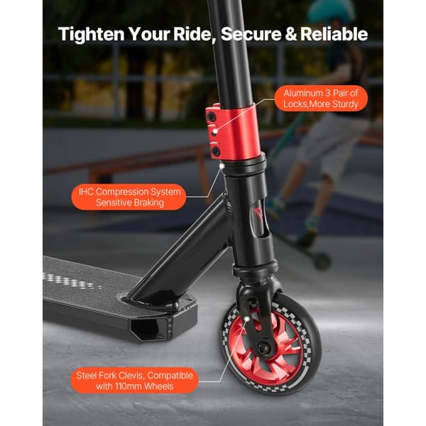Stunt Scooter, Gade Trick Scooter, Til Børn og Voksne, Dobbeltlagsdæk