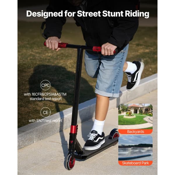 Stunt Scooter, Gade Trick Scooter, Til Børn og Voksne, Dobbeltlagsdæk